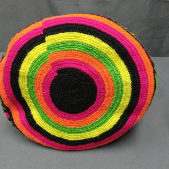 Authentic Handmade Crocheted VIBRANT COLUMBIAN MOCHILA WAYUU CROSSBODY BAG 6742 - Picture 11 of 11